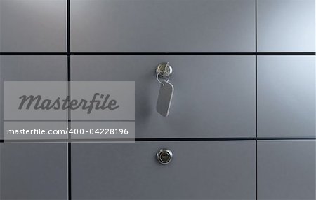 Safe bank and key to the safe