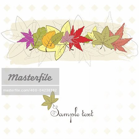 Brown autumn background.Vector illustration