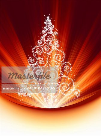 Christmas tree card. EPS 8 vector file included