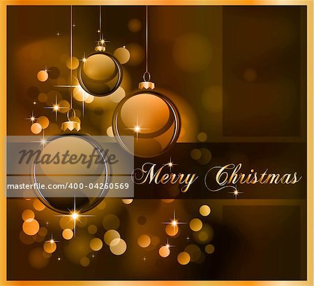 Merry Christmas Elegant Suggestive Background for Greetings Card