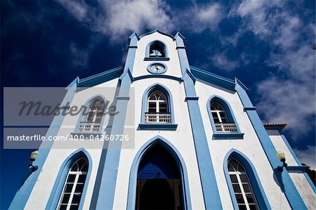 Typical church on Azores in Portugal