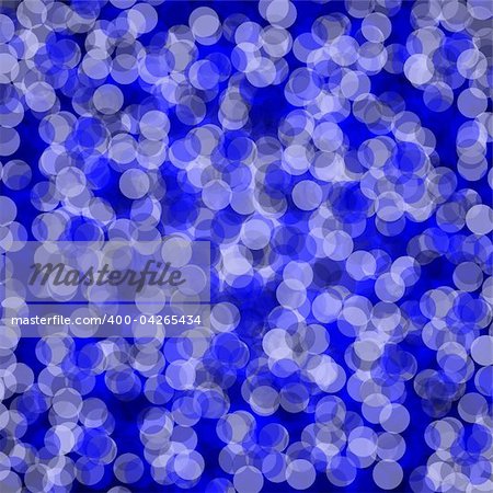 Vector illustration of  blue abstract glowing background with blurred neon light dots