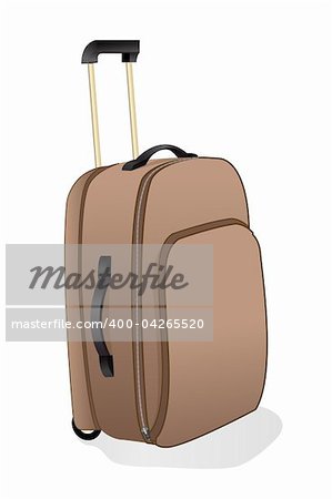 illustration of trolley bag with white background