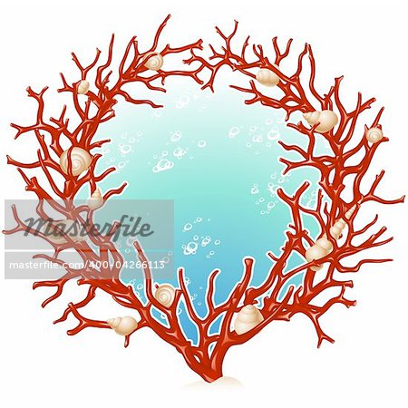 Red coral frame