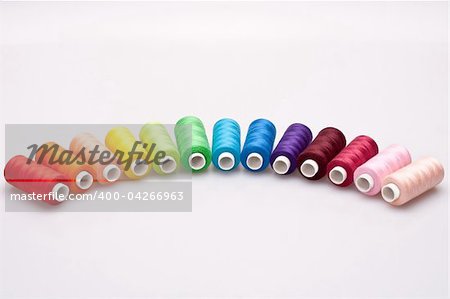 multi-colored rainbow threads for sewing