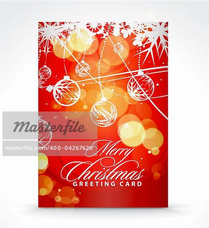Christmas greeting card with presentation design.