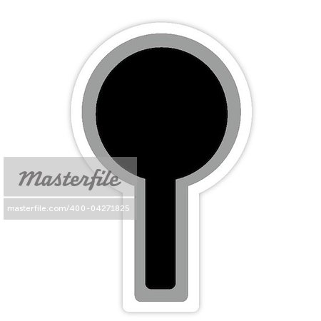 illustration of key hole on white background