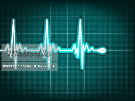 Electrocardiogram track of human heart. EPS 8 vector file included