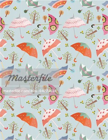 seamless umbrellas pattern