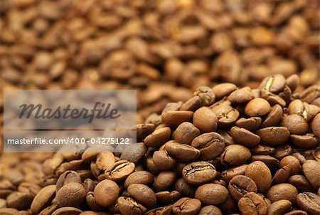 Close up of the aromatic coffee beans