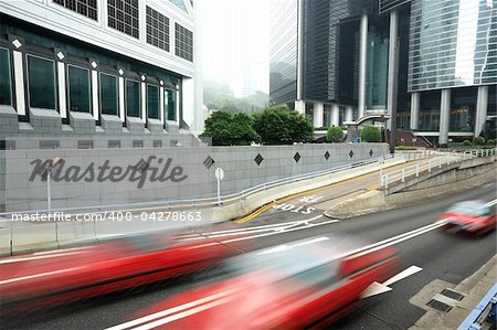 taxi blur in Hong Kong