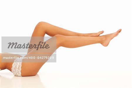 Legs of beautiful young woman