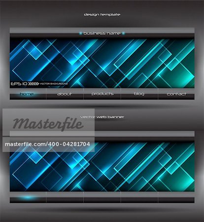 vector abstract web banner, creative design