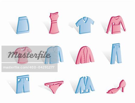 Clothing internet Icons - Vector Icon Set