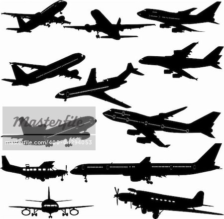 airoplane collection - vector