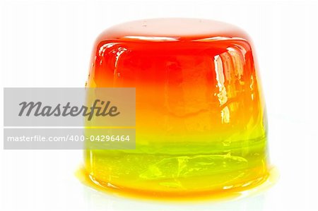 fruit jelly on white background