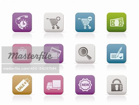 Internet icons for online shop - vector icon set