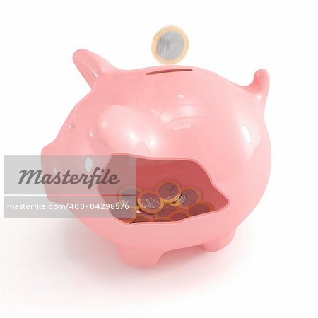 Inside look at the poor piggy bank