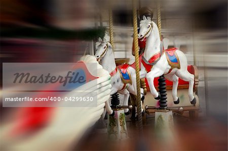 Vintage carousel - soft focus photo