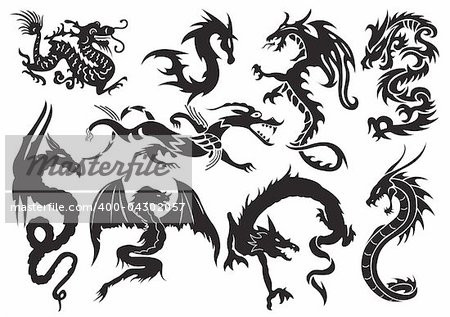 Dragons. Vector illustration for you design
