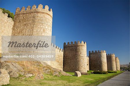 view of Avila city at Castilla in Spain