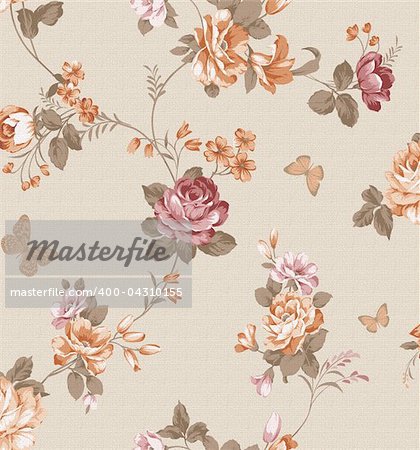 beautiful flower design Seamless pattern background