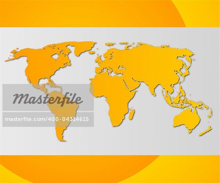 world map or globe business card with copyspace