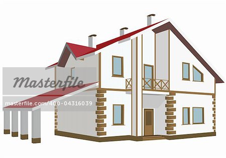 Cottage (Detailed). Vector illustration for you design