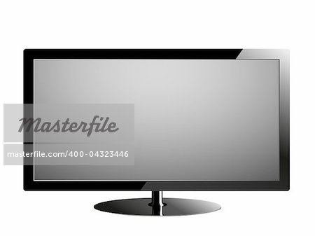 Plasma tv, realistic vector illustration.