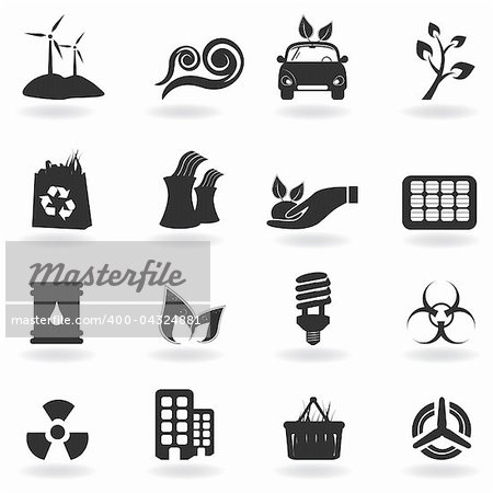 Clean and green environment related symbols