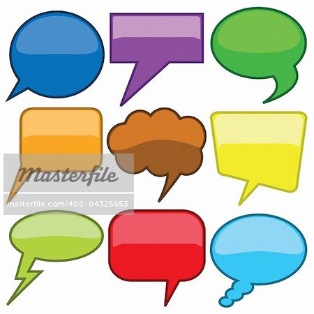 vector set of various dialog bubbles