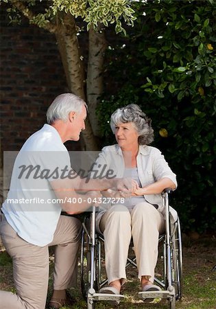 Mature couple in the garden