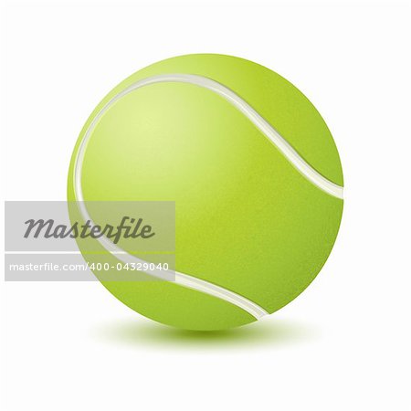 illustration of tennis ball on isolated white background