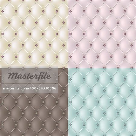 Set genuine leather texture in 4 colours. Vector