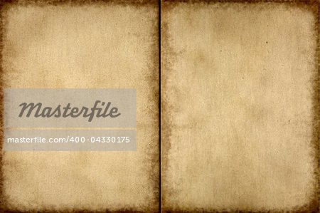 aged paper isolated on a white background