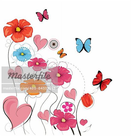 Stylish floral background