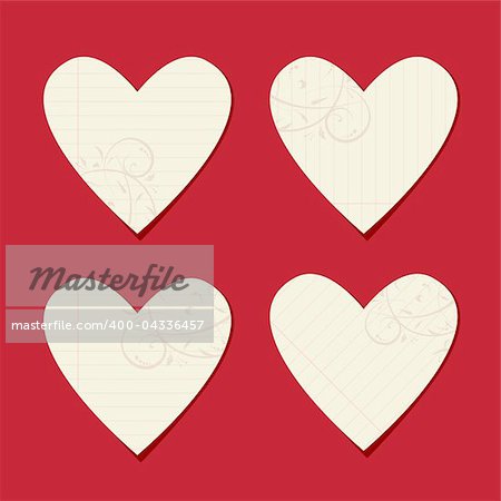 Valentine cards from sheet of paper for your design