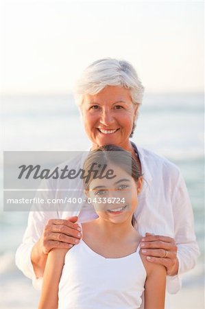 Portrait of a Grandmother with her granddaughter