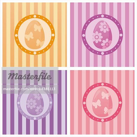 set of 4 cute easter backgrounds