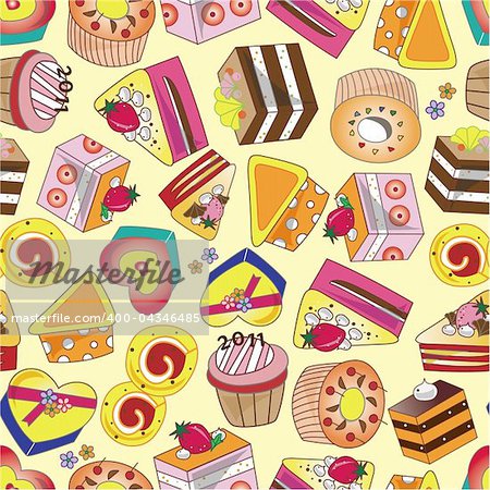 seamless cake pattern