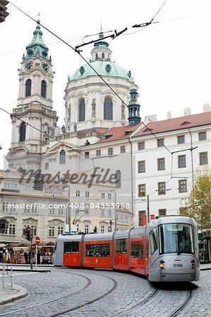 An image of a trolley-bus in Prague