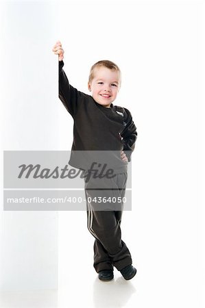 cute child  over a white background isolated