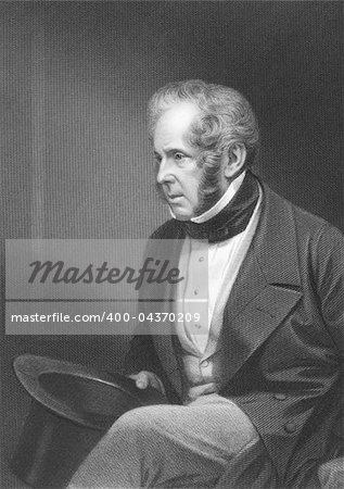 Henry John Temple, 3rd Viscount Palmerston (1784-1865) on engraving from the 1800s. British statesman that served twice as Prime Minister of Great Birtian in the mid 19th century. Engraved by Hol and published by William Mackenzie.