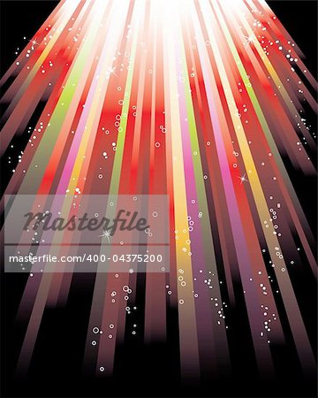 Colorful striped starburst effect for any type of background, vector illustration that easy to edit