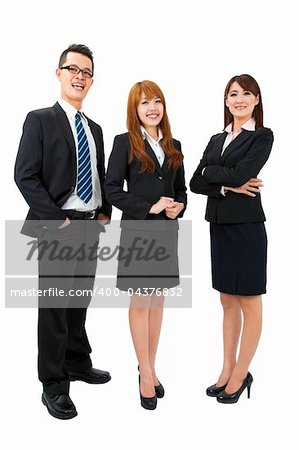 Young attractive business people