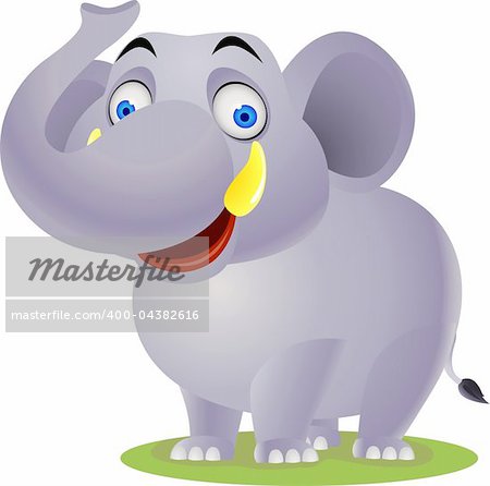 Vector illustration of elephant cartoon