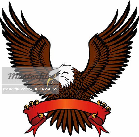 Eagle with emblem