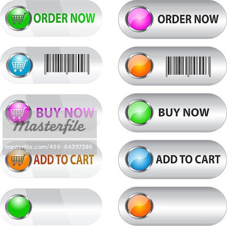 Label/button set for e commerce for web usage