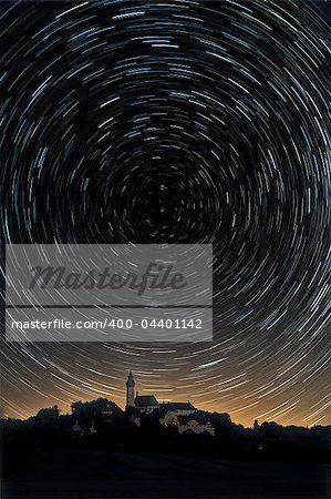 An image of a star trails background