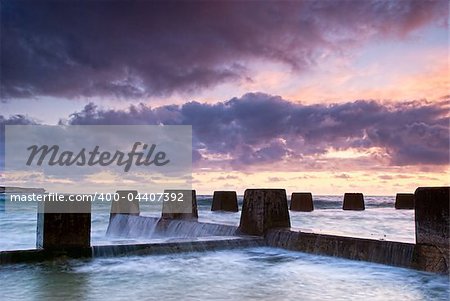 Dawn at a tidal pool in Coogee - a famous beach in eastern Sydney (it is near Bondi)